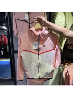 chaqueta tech dama salmon con beige