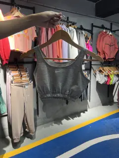 Top gris melange dama