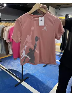 Franela 3 jordan rosa vieja dama